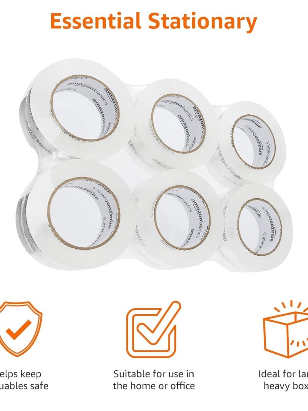 Ultimate 6-Pack Crystal Clear Packing Tape 1.88" x 109 Yards for Secure Sealing - Picture 3 of 9